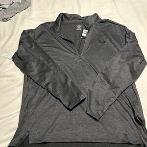 Men’s lightweight 1/4 zip, dark grey, dri fit material